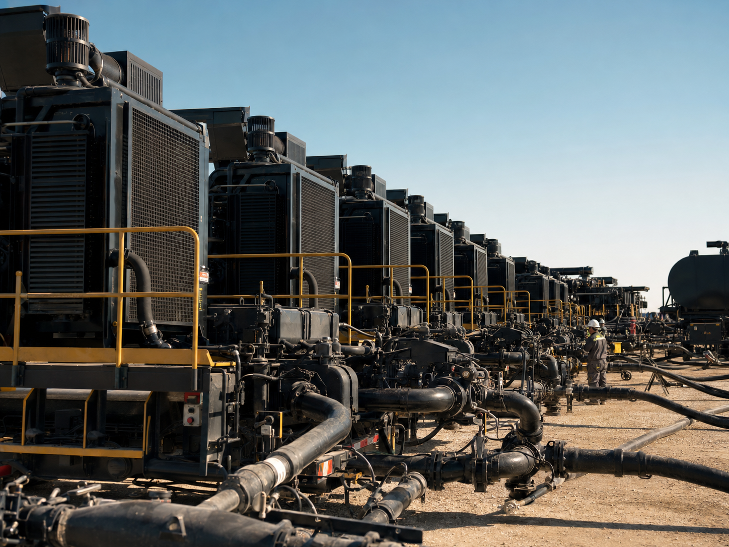 Hardline Energy equipment and field piping prepared for operations